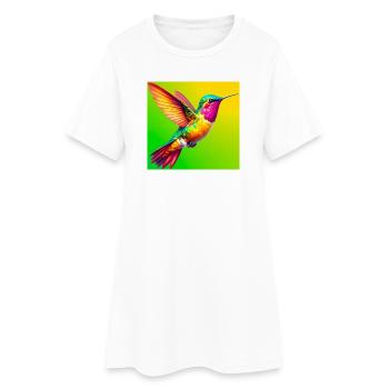 colibri - Robe T-shirt Femme - blanc - Devant
