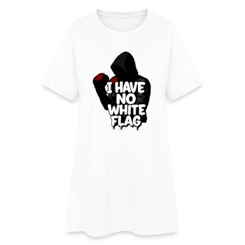 Graffiti audacieux : Je n’ai pas de drapeau blanc - Robe T-shirt Femme - blanc - Devant