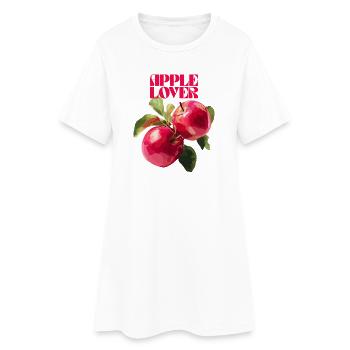 Motif d’amoureux de la pomme pour les amoureux de la nature - Robe T-shirt Femme - blanc - Devant