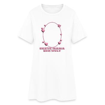 Meilleure maman du monde – Heart Frame - Robe T-shirt Femme - blanc - Devant