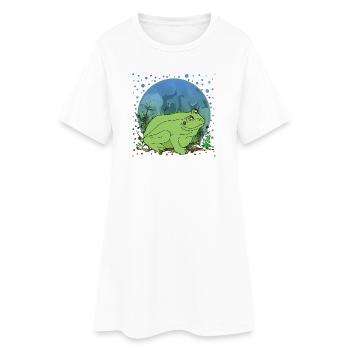Grenouille - Robe T-shirt Femme - blanc - Devant