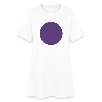 Jeu abstrait de couleur violet foncé - Robe T-shirt Femme - blanc - Devant