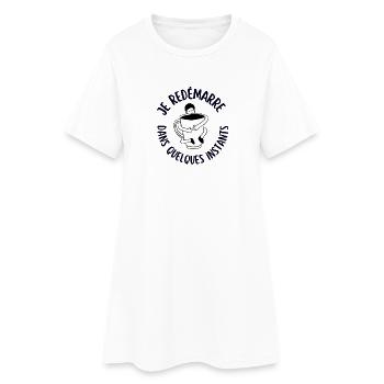 Addict au café  - Robe T-shirt Femme - blanc - Devant