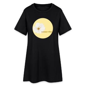 Ambiance estivale Blossoms Design - Robe T-shirt Femme - noir - Devant