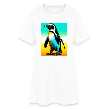 pingouin - Robe T-shirt Femme - blanc - Devant