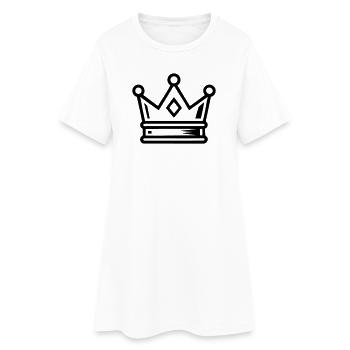 Krone Symbol Icon - Frauen T-Shirt-Kleid - Weiß - Vorne