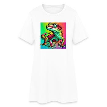 Gecko - Robe T-shirt Femme - blanc - Devant