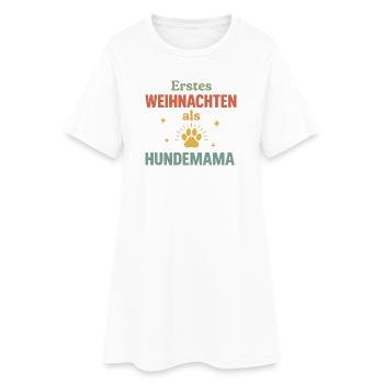 Boho Noël chien maman première célébration - Robe T-shirt Femme - blanc - Devant