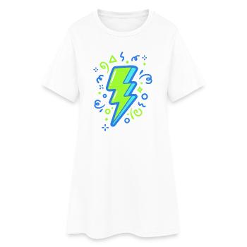 Rayon d'énergie aux couleurs néon - Robe T-shirt Femme - blanc - Devant