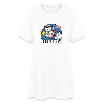 Caffeine Launch - Women’s T-Shirt Dress - white - Front