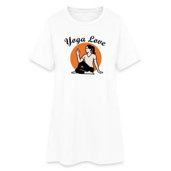 Yoga - Robe T-shirt Femme - blanc - Devant