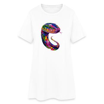 snake, python, cobra, rattlesnake, snakes - Women’s T-Shirt Dress - white - Front