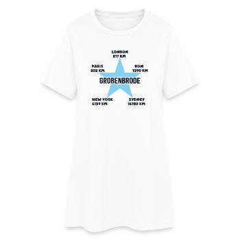 Großenbrode Urlaub Ostseeküste Ostsee Küste - Frauen T-Shirt-Kleid - Weiß - Vorne