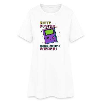 Dicton de jeu rétro avec appareil de jeu portable Jeux vidéo - Robe T-shirt Femme - blanc - Devant