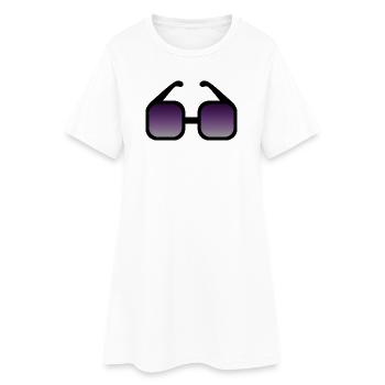 Black Gradient Sunglasses  - Women’s T-Shirt Dress - white - Front