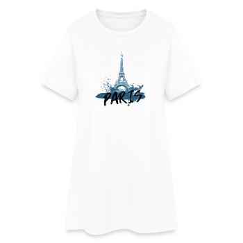 Design de la Tour Eiffel de Paris - Robe T-shirt Femme - blanc - Devant