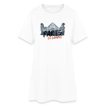 Design Inspiration Pyramide du Louvre Paris - Robe T-shirt Femme - blanc - Devant