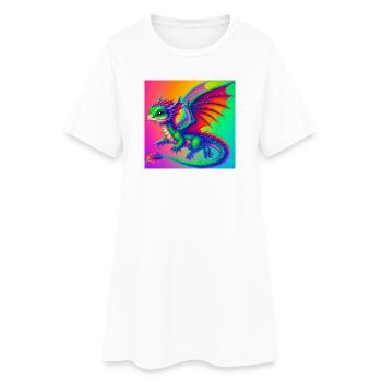 dragon - Robe T-shirt Femme - blanc - Devant