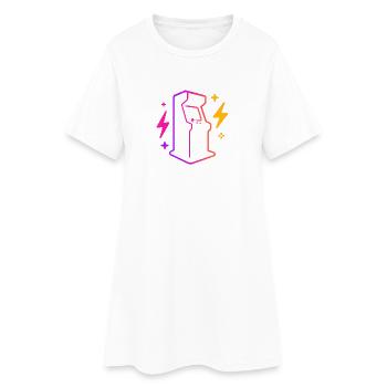 Rétro Neon Arcade Game Outline - Robe T-shirt Femme - blanc - Devant