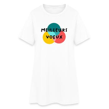 BONNE ANNEE. SAINT SYLVESTRE. NOUVELLE ANNÉE - Robe T-shirt Femme - blanc - Devant