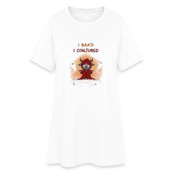 Celestial Magic Goat with Ghosts - Women’s T-Shirt Dress - white - Front