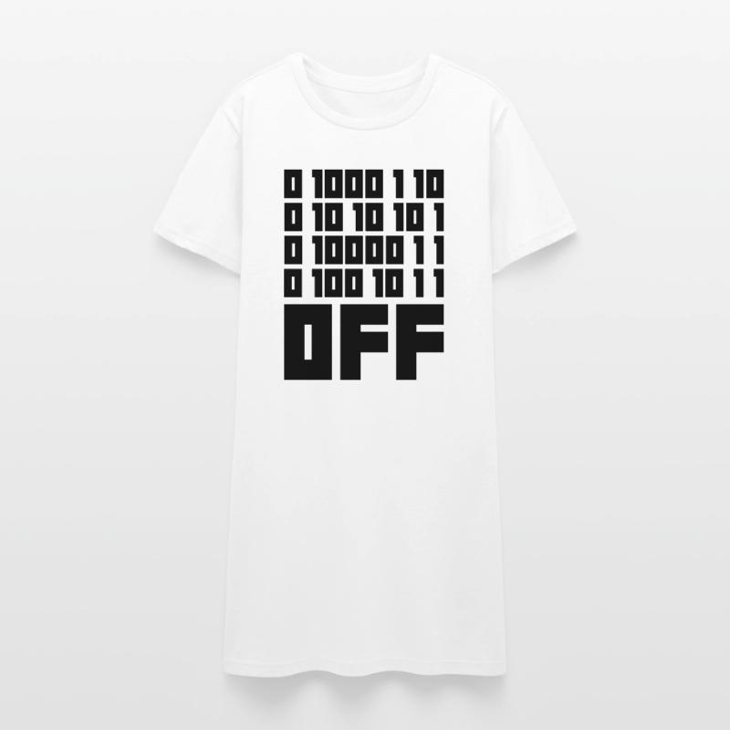 Binary Code F**k OFF – Nerd Humor & Geek Code Women’s T-Shirt Dress