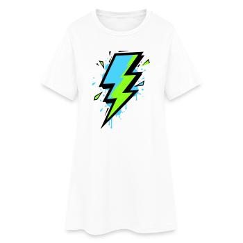 Rayon de l’électricité moderne - Robe T-shirt Femme - blanc - Devant