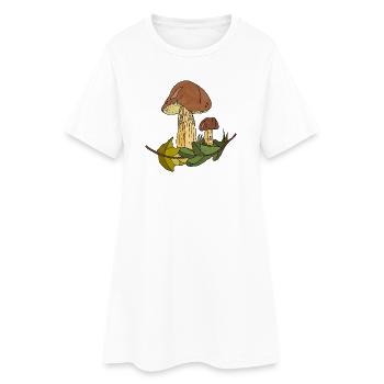 mycètes - Robe T-shirt Femme - blanc - Devant