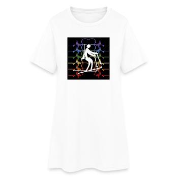 SKI BIATHLON HEARTBEAT - Robe T-shirt Femme - blanc - Devant