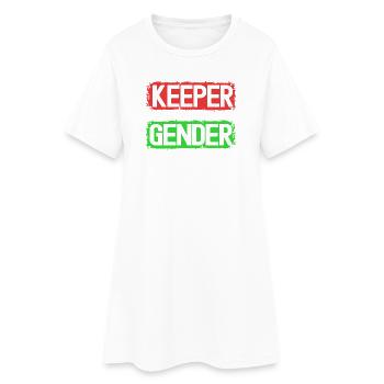 Grossesse Naissance Pain d’épices Noël - Robe T-shirt Femme - blanc - Devant
