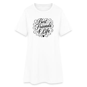 Beste Freunde Fürs Leben - Frauen T-Shirt-Kleid - Weiß - Vorne