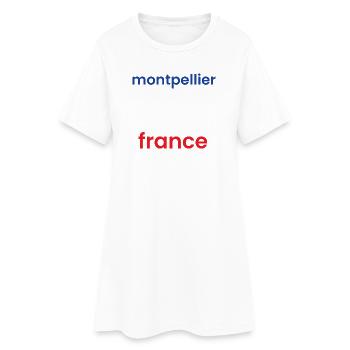 Montpellier Souvenir France Illustration - Robe T-shirt Femme - blanc - Devant