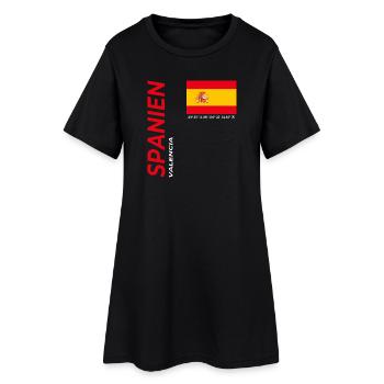 Valence - Robe T-shirt Femme - noir - Devant