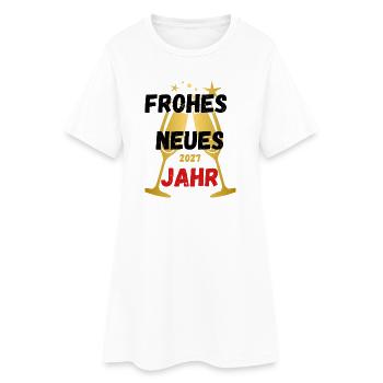 Plaisir du Nouvel An 2027 Bonne année - Robe T-shirt Femme - blanc - Devant