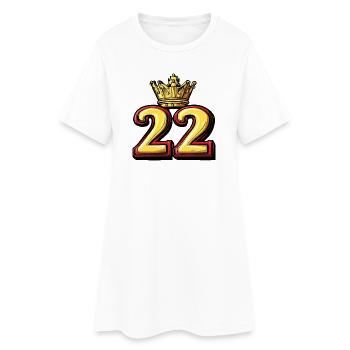 22 Number Crown - Women’s T-Shirt Dress - white - Front
