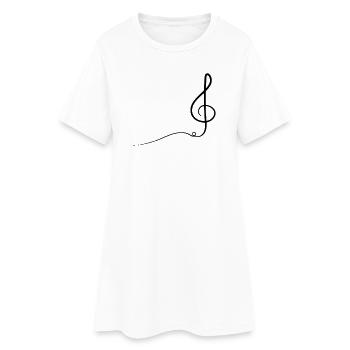 Illustration abstraite de clé de sol musique - Robe T-shirt Femme - blanc - Devant