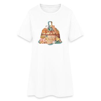 Forme De Cloche Dans La Boulangerie De Noël - Robe T-shirt Femme - blanc - Devant