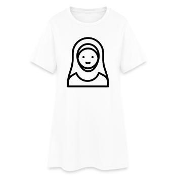 femme musulmane - Robe T-shirt Femme - blanc - Devant