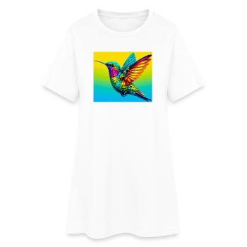 colibri - Robe T-shirt Femme - blanc - Devant