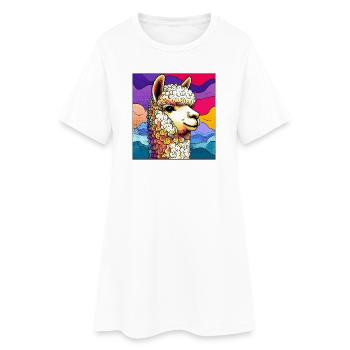 Alpaca - Women’s T-Shirt Dress - white - Front
