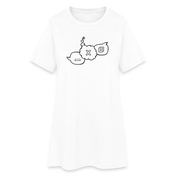 Computer speech bubbles - Women’s T-Shirt Dress - white - Front