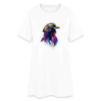 Raven, Crow, Bird, Raven Crow, Jackdaw, Black Raven - Women’s T-Shirt Dress - white - Front
