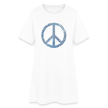 Signe de paix - Robe T-shirt Femme - blanc - Devant