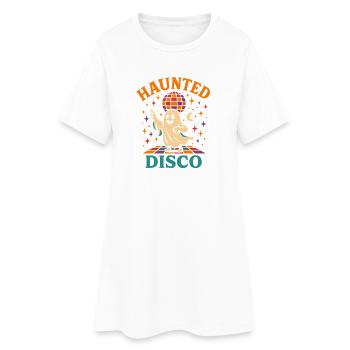 Fantôme Disco Halloween - Robe T-shirt Femme - blanc - Devant