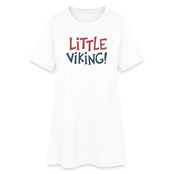 Petit Viking Ludique - Robe T-shirt Femme - blanc - Devant