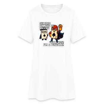 Zwei Pik? Nein, ich bin eine Pinella - Frauen T-Shirt-Kleid - Weiß - Vorne