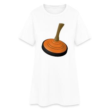 CURLING ORANGE_FUR_WUNSCHNAME - Robe T-shirt Femme - blanc - Devant