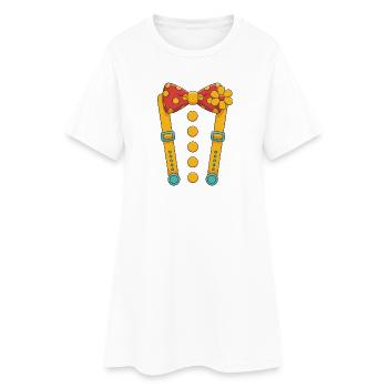 Funny Clown Costume Design - Frauen T-Shirt-Kleid - Weiß - Vorne