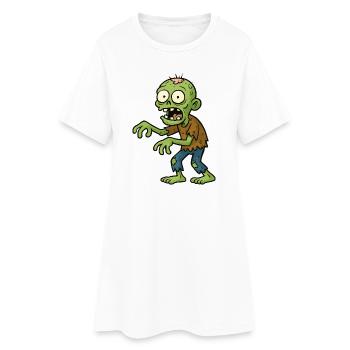 Zombie BD effrayant - Robe T-shirt Femme - blanc - Devant