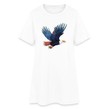 Pygargue à queue blanche en vol - Robe T-shirt Femme - blanc - Devant